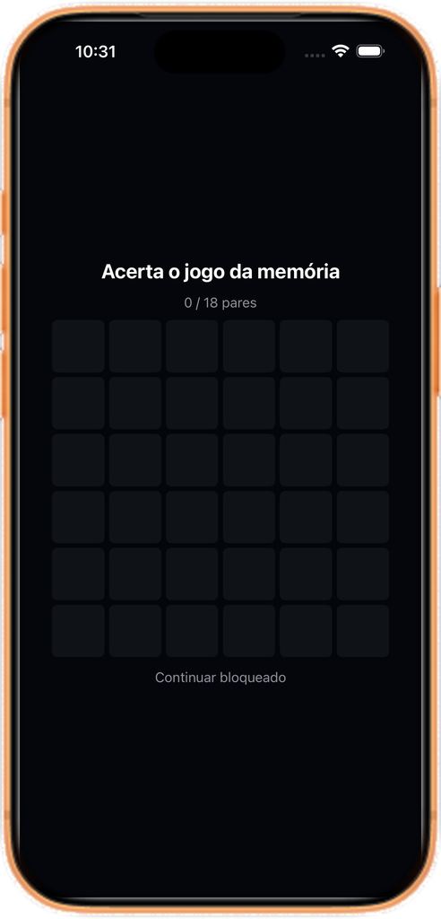 Escudo Insistente com o jogo da memória
