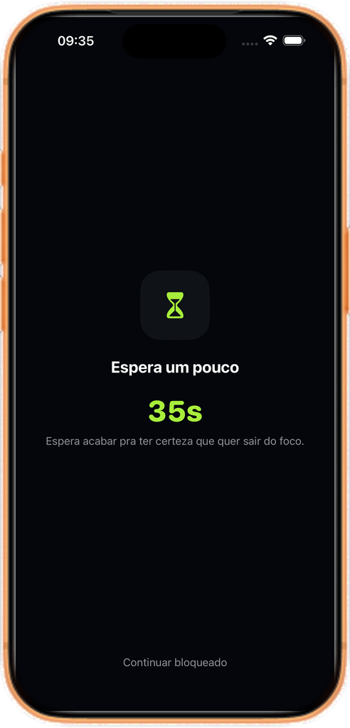 Escudo Insistente pedindo pra esperar um tempo